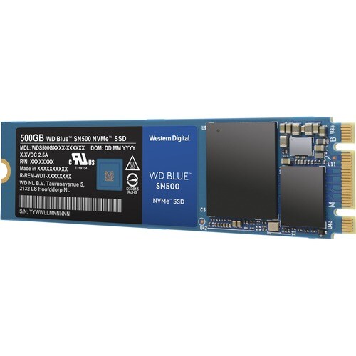 WD Blue SN500 WDS500G1B0C 500 GB Solid State Drive - M.2 2280 Internal - PCI Express (PCI Express 3.0 x2) - Motherboard De