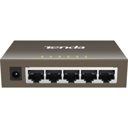 Tenda 5-Port Gigabit Desktop Switch - 5 Ports - Gigabit Ethernet - 10/100/1000Base-T - 2 Layer Supported - Twisted Pair - 
