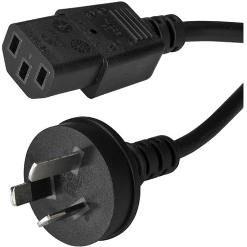 StarTech.com Power Supply Cord - AS/NZS 3112 to C13 - 2 m (6 ft.) - For Monitor, Printer - 250 V AC / 10 A - Black - 2 m C