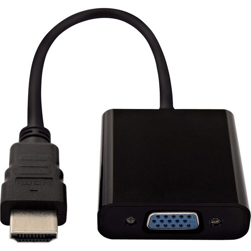 V7 CBLHDAVBLK-1E 10 cm HDMI/VGA Videokabel für Monitor, Projektor, Videogerät, Notebook - Zweiter Anschluss: 1 x 15-pin HD