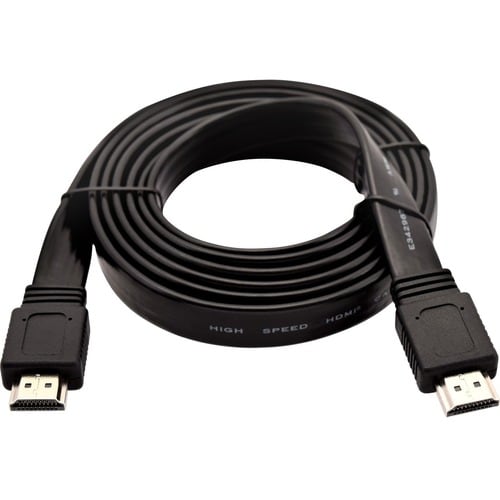 Cavo A/V V7 V7HDMI4FL-02M-BK-1E - 2 m HDMI - per Monitor, PC, HDTV, Proiettore, Dispositivo audio/video - 1 x HDMI Type A 
