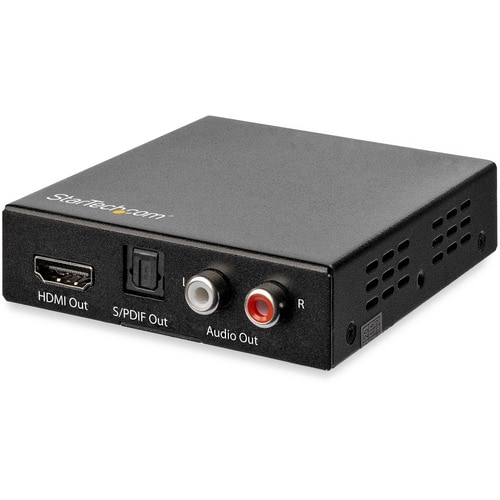 StarTech.com HDMI Audio Extractor with 40K 60Hz - HDMI Audio De-embedder - HDR - Toslink Optical Audio - Dual RCA Audio - 