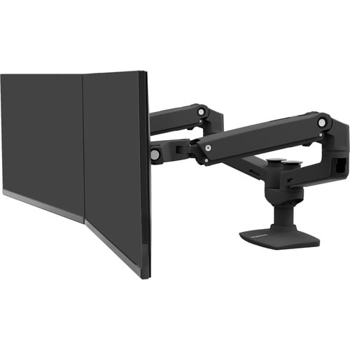 Ergotron Mounting Arm for Monitor - Matte Black - 2 Display(s) Supported - 27" Screen Support - 39.90 lb Load Capacity - 7