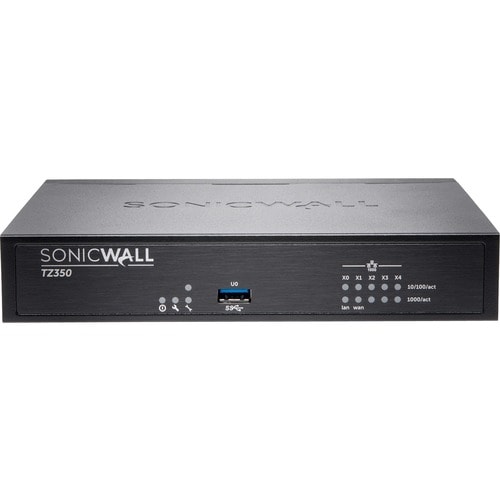 SonicWall TZ350 Network Security/Firewall Appliance - 1 Year TotalSecure Advanced Edition - TAA Compliant - 5 Port - 10/10