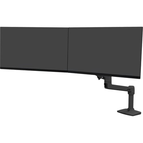 Ergotron Mounting Arm for Monitor - Matte Black - 2 Display(s) Supported - 63.5 cm (25") Screen Support - 10 kg Load Capac