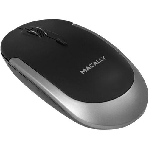 Macally Bluetooth Optical Quiet Click Mouse - Optical - Wireless - Bluetooth - 1600 dpi - Scroll Wheel - 2 Button(s) - Sym