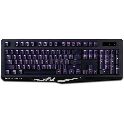 Mad Catz The Authentic S.T.R.I.K.E. 4 Mechanical Gaming Keyboard - Black - Cable Connectivity Multimedia Hot Key(s) - Wind