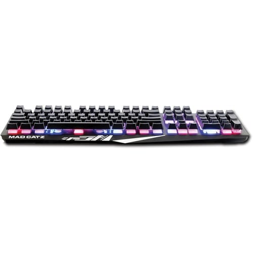 Mad Catz The Authentic S.T.R.I.K.E. 2 Membrane Gaming Keyboard - Black - Cable Connectivity Multimedia Hot Key(s) - Membra