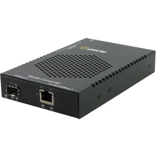 Perle S-1110HP-SFP-XT Transceiver/Media Converter - 1 x Network (RJ-45) - Gigabit Ethernet - 1000Base-X, 10/100/1000Base-T