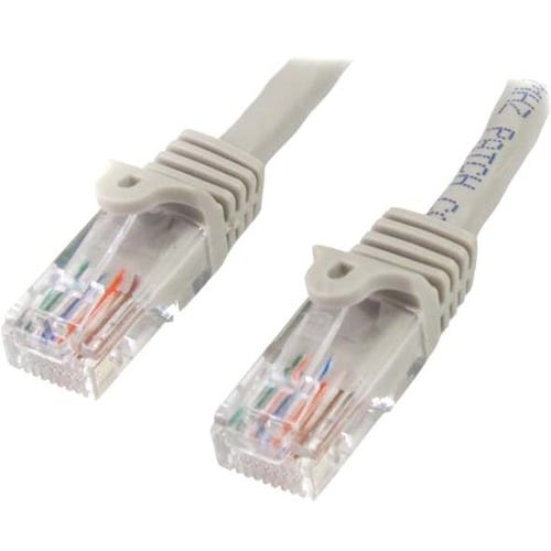 StarTech.com 10m Gray Cat5e Patch Cable with Snagless RJ45 Connectors - Long Ethernet Cable - 10 m Cat 5e UTP Cable - 10 m