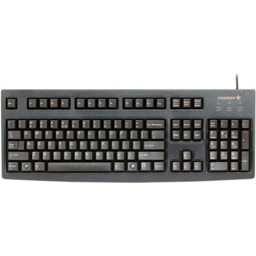 CHERRY G83-6104 Tastatur - Kabel Konnektivität - USB Schnittstelle - Englisch (US) - Schwarz - Membran Keyswitch - 104 Tas