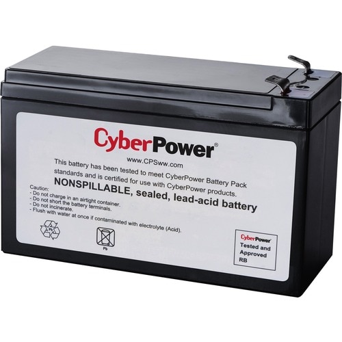 CyberPower RB1290X2 Replacement Battery Cartridge - 2 X 12 V / 9 Ah Sealed Lead-Acid Battery, 18MO Warranty