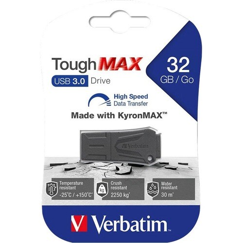 Verbatim ToughMAX 32 GB USB 3.0 Flash Drive - Lifetime Warranty