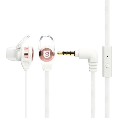 Verbatim Urban Sound Wired Earbud Stereo Earset - White, Rose Gold - Binaural - In-ear - 32 Ohm - 20 Hz to 20 kHz - 120 cm