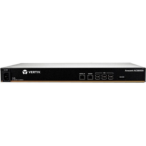 Vertiv AVOCENT ACS ACS8008DAC-404 Device Server - 1 GB - DDR3 SDRAM - Twisted Pair, Optical Fiber - 2 x Network (RJ-45) - 