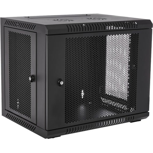 V7 9U Rack Wall Mount Vented Enclosure - For LAN Switch, Patch Panel - 9U Rack Height - Wall Mountable, Floor Standing - C