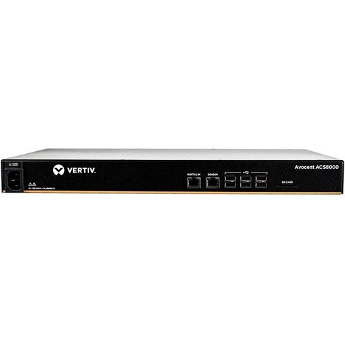 Vertiv AVOCENT ACS ACS8016SAC-404 Device Server - 1 GB - DDR3 SDRAM - Twisted Pair, Optical Fiber - 2 x Network (RJ-45) - 