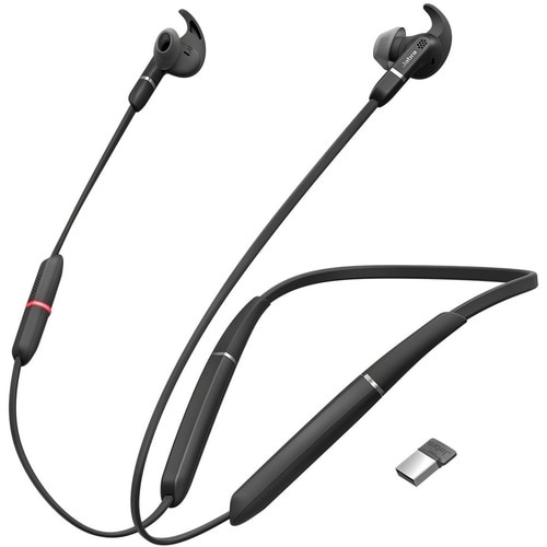 Jabra EVOLVE 65e UC Sem fios Auscultadores com suporte para pescoço, Auscultadores Estéreo Auscultadores - Preto - Microso