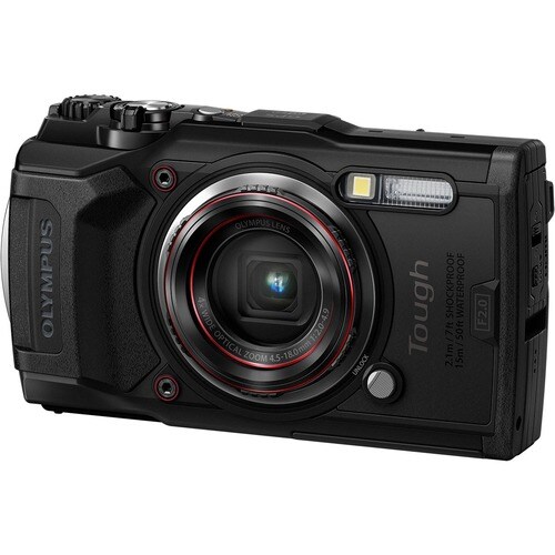 Olympus Tough TG-6 12 Megapixel Compact Camera - Black - 1/2.3" Sensor - Autofocus - 3"LCD - 4x Optical Zoom - 2x Digital 