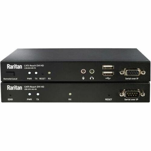 Raritan KVM Extender Transmitter/Receiver - Wired - 100 m Range - Full HD - 1920 x 1200 Maximum Video Resolution - 2 x Net
