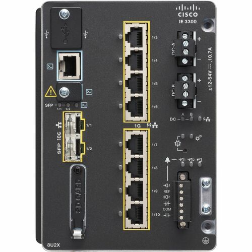 Cisco Catalyst IE3300 IE-3300-8T2S 8 Anschlüsse Verwaltbar Ethernet-Switch - 3 Unterstützte Netzwerkschicht - Modular - 2 