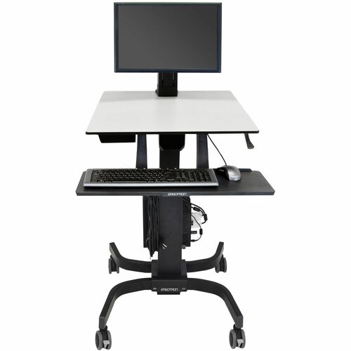 Ergotron 电脑推车 - 11.29 kg 承载量 - 4 脚轮 - 101.60 毫米 脚轮尺寸 - 黑, 灰 - 61 cm (24") 到 68.6 cm (27") Screen Supported