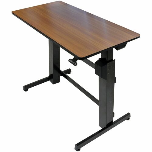 Ergotron WorkFit-D 升降桌 - 核桃, 三聚氰胺层压板 顶端 - 丁字形 底座 - 可调节高度 x 1209.04 毫米 桌面宽度 x 596.90 毫米 桌面深度 x 20.32 毫米 桌面厚度 - 1285.24 毫米 高