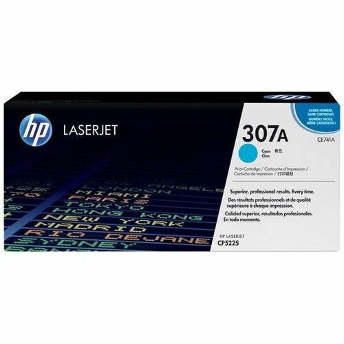 HP 307A (CE741A) 原版 激光 碳粉盒 - 单包 - 青色 - 1 每台