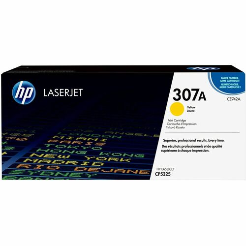 HP 307A (CE742A) 原版 激光 碳粉盒 - 单包 - 黄色 - 1 每台