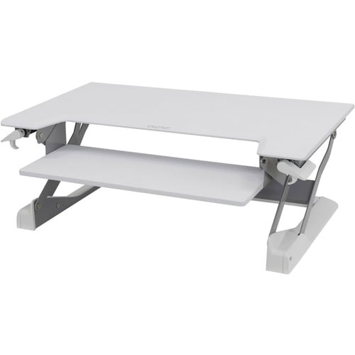 Ergotron WorkFit-TL Workstation - 矩形 顶端 - 可调节高度 - 952.50 毫米 桌面宽度 x 635 毫米 桌面深度 - Office - 白