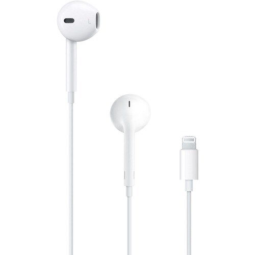 Apple EarPods 有线 耳塞 立体声 耳机 - 白 - 双声道 - 外耳 - 闪电接头