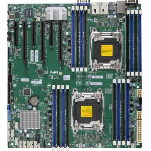 Supermicro X10DRi 服务器主板 - Intel C612 芯片组 - LGA 2011-v3插座 - 扩展 ATX - 1 TB DDR4 SDRAM 最大内存 - 16 x 内存插槽 - Gigabit Ethernet - 