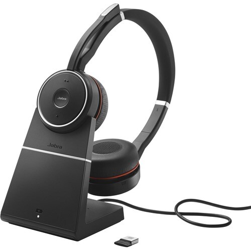 Jabra EVOLVE 75 MS 无线 头戴式 立体声 耳机 - 双声道 - 头戴护耳式 - 3048 cm - 蓝牙 - 20 Hz 到 20 kHz - 降噪
