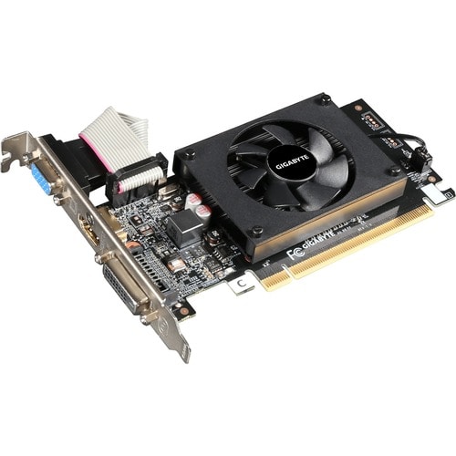 Gigabyte NVIDIA GeForce GT 710 Graphic Card - 2 GB DDR3 SDRAM - Low-profile - 954 MHz Core - 64 bit Bus Width - PCI Expres