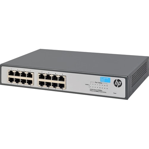 HPE 1420 1420-16G 16 Ports Ethernet Switch - Gigabit Ethernet - 10/100/1000Base-T - 2 Layer Supported - Twisted Pair - 1U 