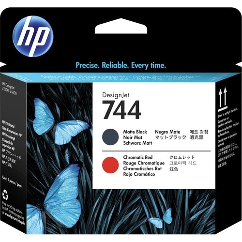 HP 744 Original Inkjet Printhead - Matte Black, Chromatic Red - 1 Pack - Inkjet - 1 Pack