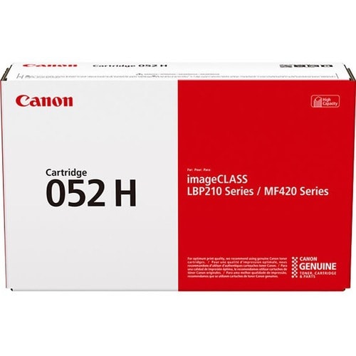 Canon 052H Original High Yield Laser Toner Cartridge - Black Pack - 9200 Pages