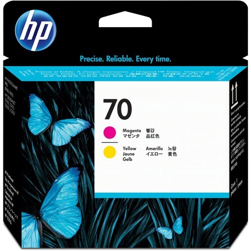 HP 70 Original Inkjet Printhead - Magenta, Yellow - 1 Each - Inkjet - 1 Each