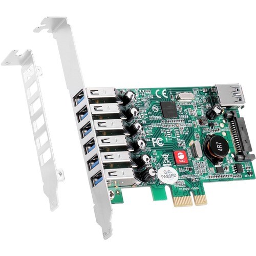 SIIG DP USB 3.0 7-Port PCIe i/e - PCI Express 2.0 x1 - Plug-in Card - 7 USB Port(s) - 1 SATA Port(s) - 7 USB 3.0 Port(s) -