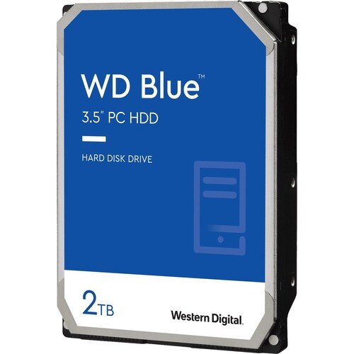 WD Blue WD20EZAZ 2 TB Hard Drive - 3.5" Internal - SATA (SATA/600) - Desktop PC Device Supported - 5400rpm - 2 Year Warran