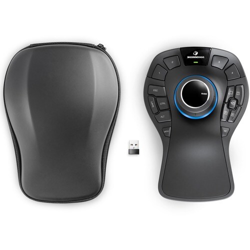 Dispositif d'Entrée 3D 3Dconnexion SpaceMouse Pro - Fréquence radio - USB - Câble/sans fil - 2,40 GHz