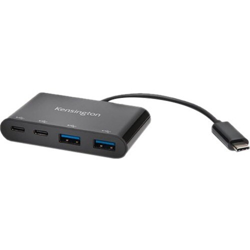 Kensington CH1000 USB-C 4 Port Hub Black - USB 3.1 (Gen 1) Type C - External - 4 USB Port(s) - 4 USB 3.1 Port(s)