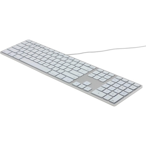 Matias RGB Backlit Wired Aluminum Keyboard for Mac - Silver - Cable Connectivity - USB 2.0 Type A Interface - 104 Key(s) -