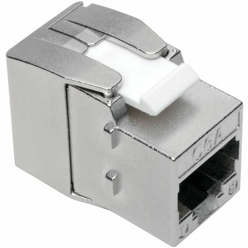 Tripp Lite series N238-001-GY-TF Network Connector - TAA Compliant - 1 x RJ-45 Network Female, 1 x IDC - Shielding - White