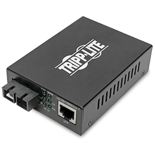 Tripp Lite Gigabit Multimode Fiber to Ethernet Media Converter POE+ 10/100/1000 SC 850 nm 550M (1804.46 ft.) - 1 x Network