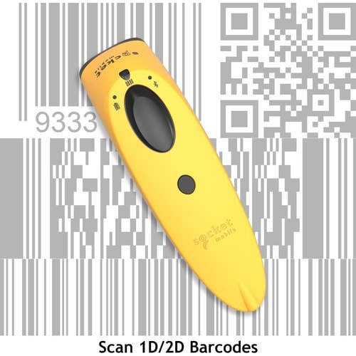 Socket Mobile SocketScan S740 Handheld Barcode Scanner - Wireless Connectivity - Yellow - 495 mm Scan Distance - 1D, 2D - 