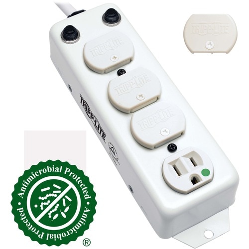 Eaton Tripp Lite Series Safe-IT UL 1363A Medical-Grade Power Strip for Patient-Care Vicinity, 4 Hospital-Grade Outlets, 15