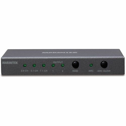 Marmitek Connect AE24 UHD 2.0 HDMI Splitter - 3840 x 2160 - Audio Line Out - 1 x HDMI In - 2 x HDMI Out