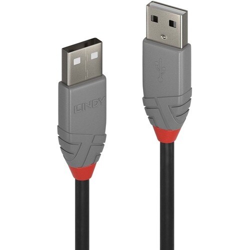 LINDY Anthra Line 20 cm USB Datentransferkabel - Erster Anschluss: Anschluss 1: USB A, Stecker - Zweiter Anschluss: Anschl