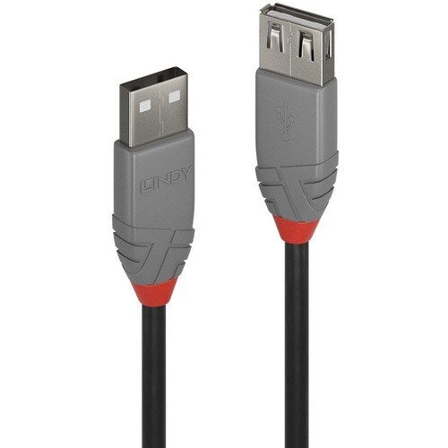 LINDY Anthra Line 20 cm USB Datentransferkabel - Erster Anschluss: Anschluss 1: USB A, Stecker - 480 Mbit/s - Verlängerung